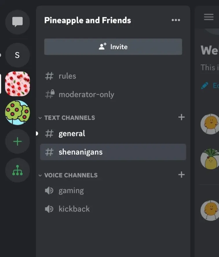 discord, mobile app, server channels