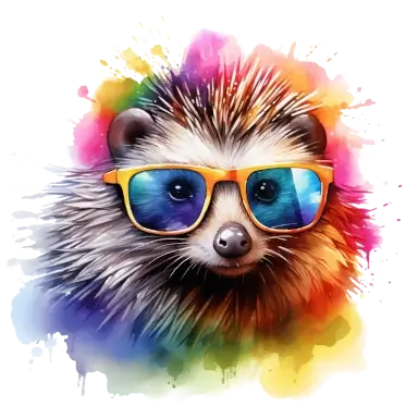 rainbow hedgehog